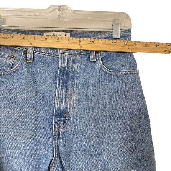 Abercrombie Fitch Jeans Women 25/0 Blue The 90s Straight Ultra High Rise - Picture 4 of 12